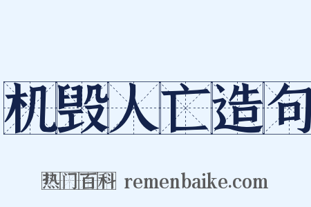 机毁人亡造句是什么意思的图片